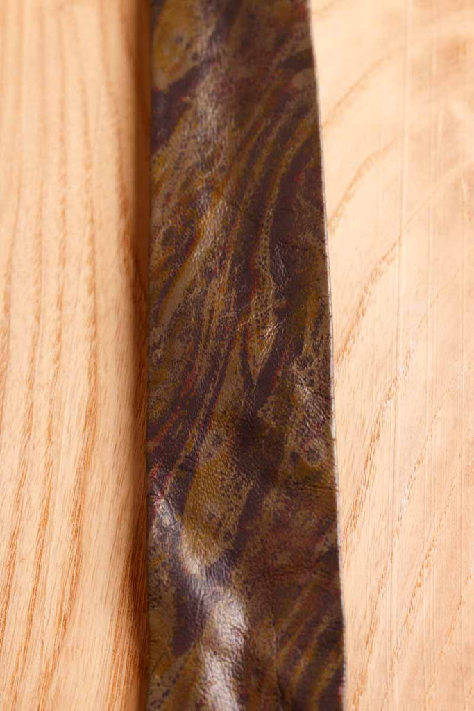 Krawatte braun marmoriert Leder