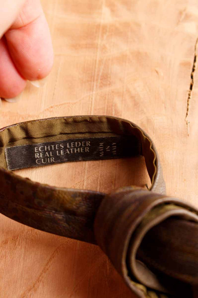 Krawatte braun marmoriert Leder