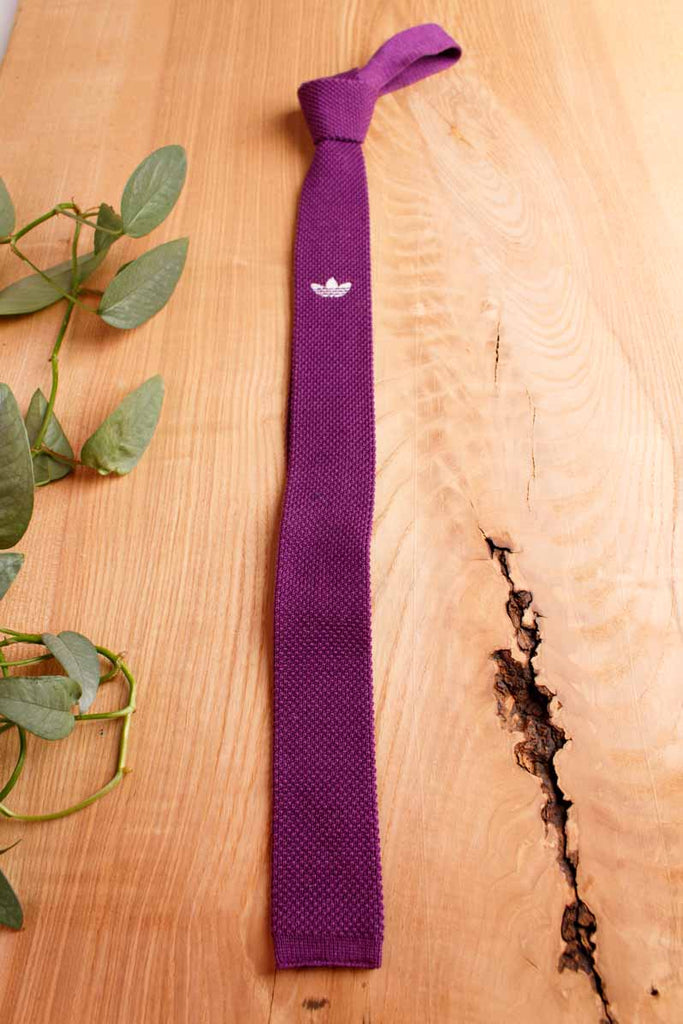 ADIDAS Krawatte lila Strick