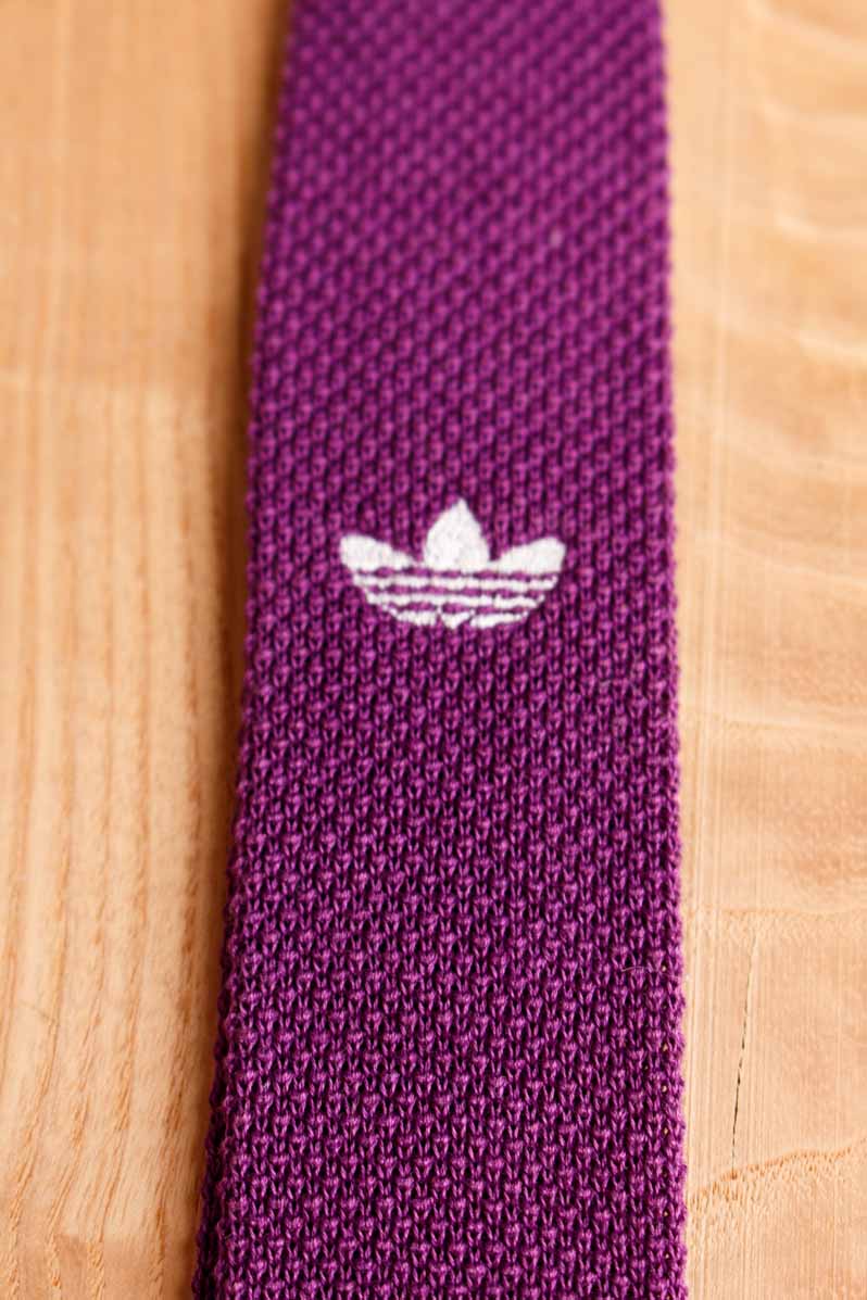 ADIDAS Krawatte lila Strick