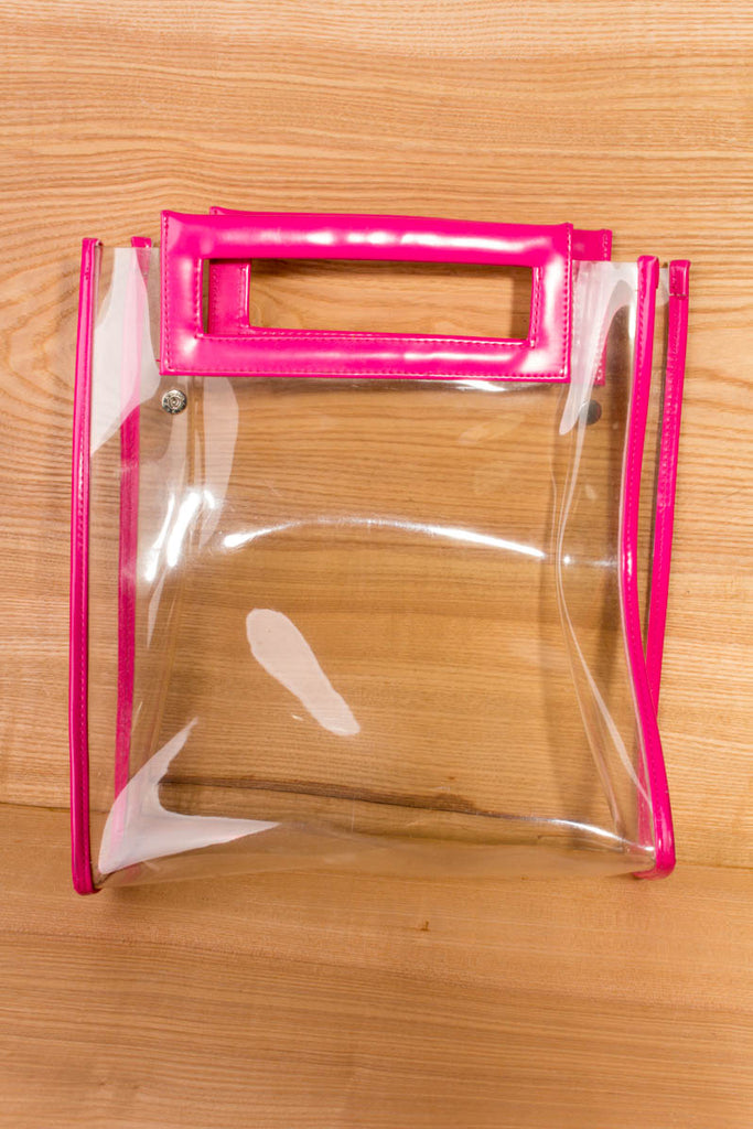 80er Tasche pink + transparent 80er 90er Disco Frau pink real-80er Special Tasche vintageberlin.de