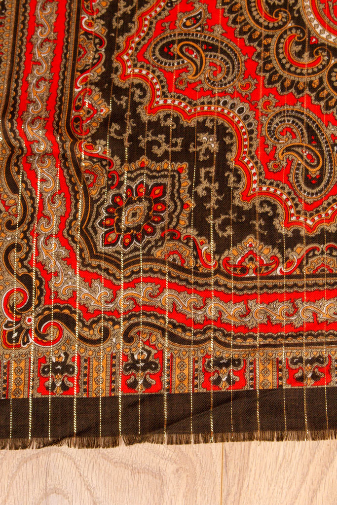 Glitzertuch grün Wolle 70er 80er Accessoires Boho bunt Disco grün Rockabilly Special Tuch Unisize vintageberlin.de