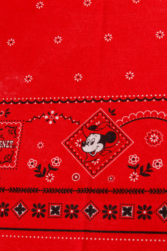 Vintage Euro Disney Bandana 90er Accessoires Boho Dandy real-rockabilly Rockabilly rot Special Unisize vintageberlin.de