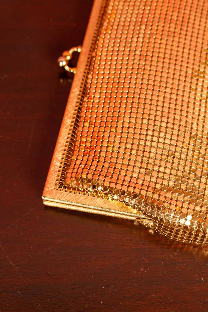 70er Metall Handtasche Gold