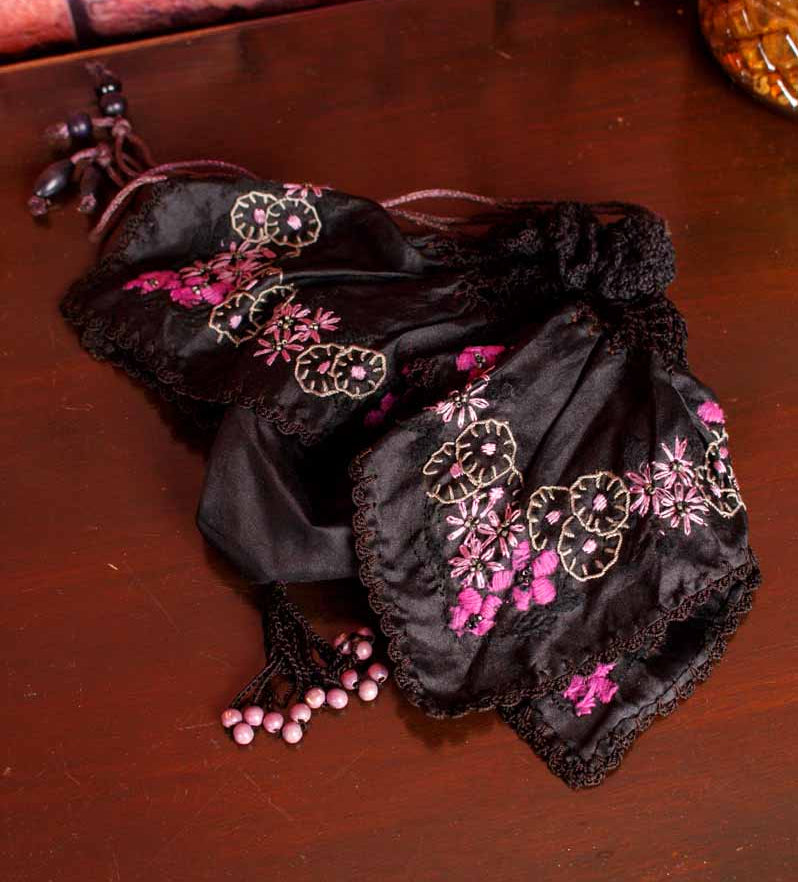 Viktorianische Handtasche Beutel Seide
