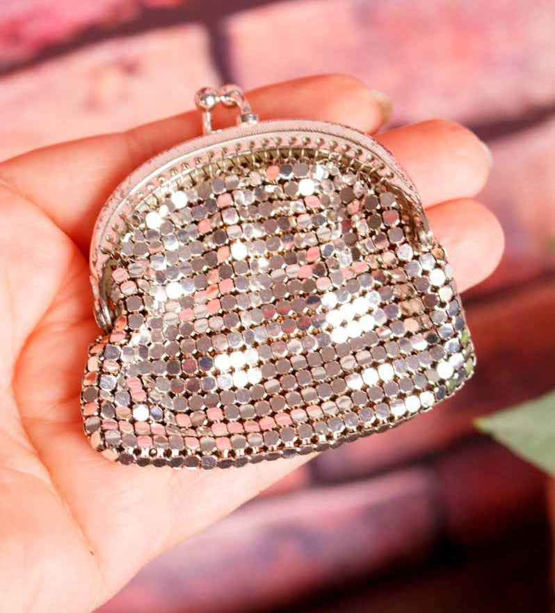 60s Metall Börse silber
