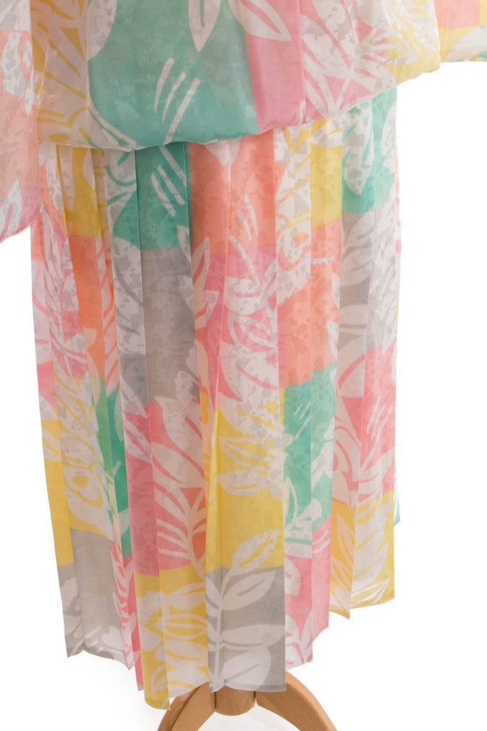 Extravagantes 80er Kleid pastell 80er Boho bunt Disco Frau real-80er real_80er S 36-38 Special vintageberlin.de