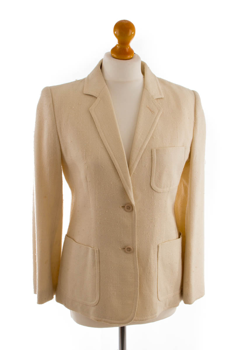 Vintage Blazer creme Leinen