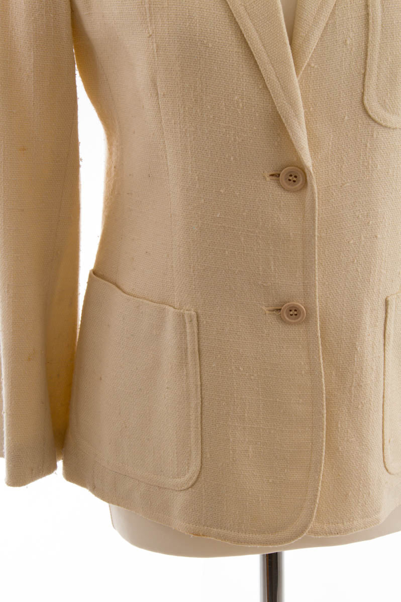 Vintage Blazer creme Leinen