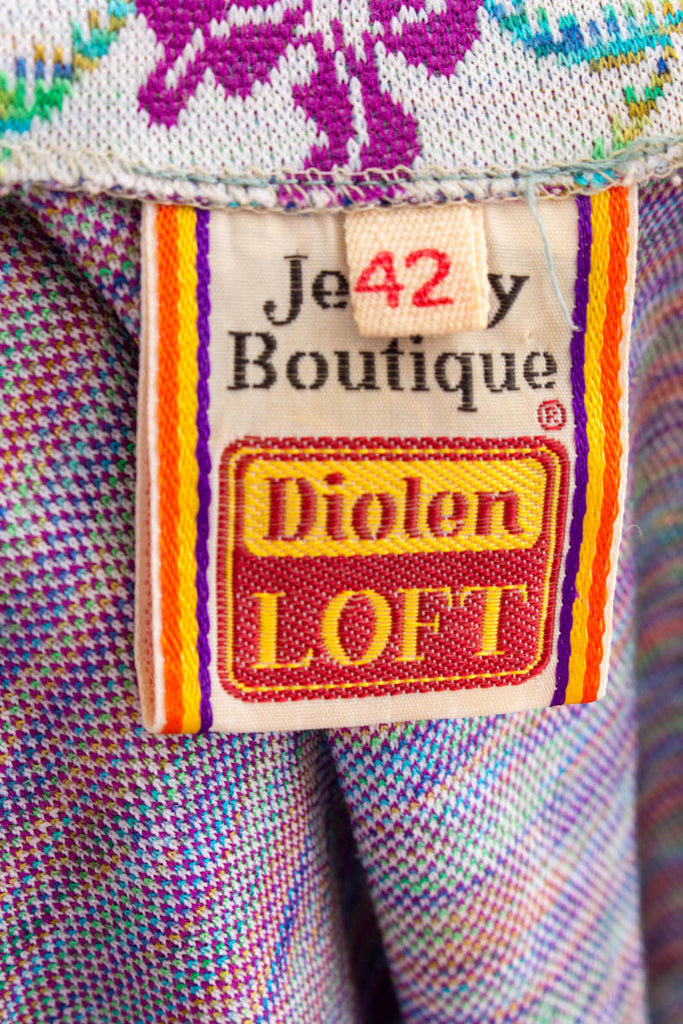 Vintage Minikleid bunt Blumen 60er 70er Boho bunt Disco Frau M 40-42 Mod Rockabilly Schlager Sekretärin Special vintageberlin.de