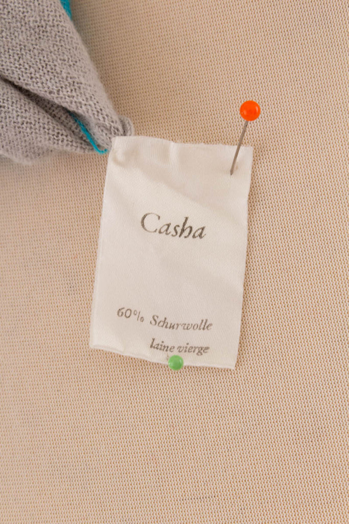 Vintage Strick Shirt Wollmix 70er 80er Boho Frau grau L 44-46 M 40-42 Rockabilly Sekretärin vintageberlin.de