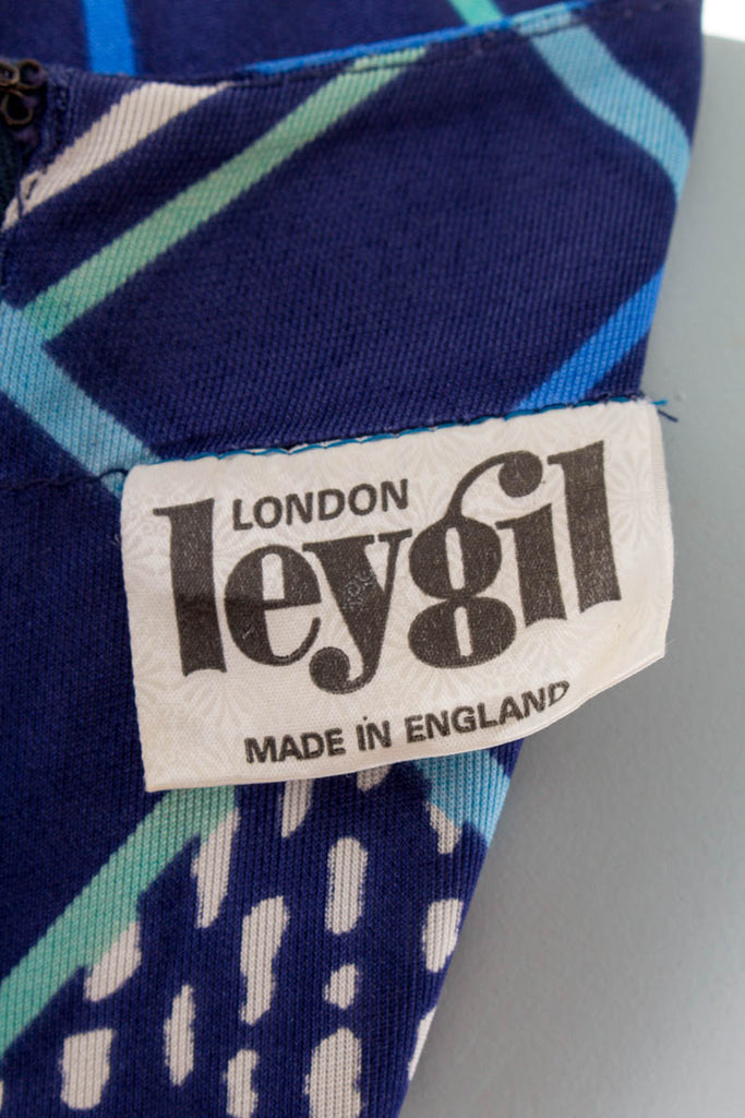 60s Hippiekleid blau 60er 70er Abendmode blau Boho Disco Frau Hippie S 36-38 Schlager Special vintageberlin.de