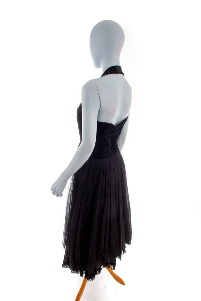 50er Tanzkleid schwarz Samt 40er 50er 60er Abendmode Frau Petticoat real-rockabilly Rockabilly S 36-38 schwarz Special vintageberlin.de