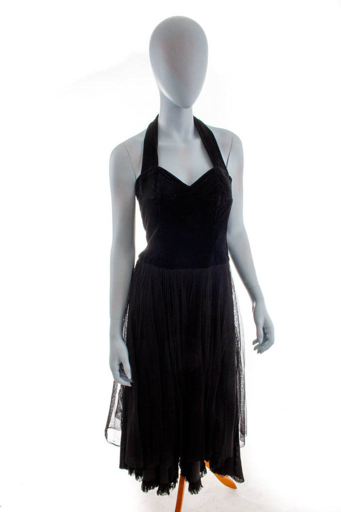 50er Tanzkleid schwarz Samt 40er 50er 60er Abendmode Frau Petticoat real-rockabilly Rockabilly S 36-38 schwarz Special vintageberlin.de