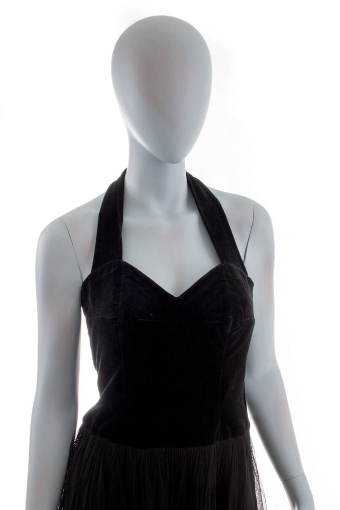 50er Tanzkleid schwarz Samt 40er 50er 60er Abendmode Frau Petticoat real-rockabilly Rockabilly S 36-38 schwarz Special vintageberlin.de