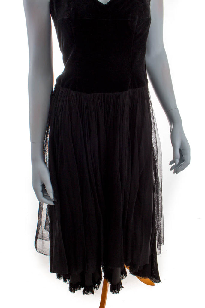 50er Tanzkleid schwarz Samt 40er 50er 60er Abendmode Frau Petticoat real-rockabilly Rockabilly S 36-38 schwarz Special vintageberlin.de