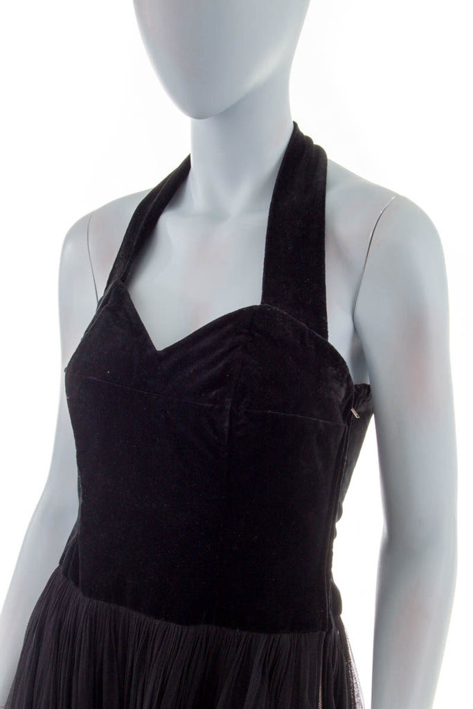 50er Tanzkleid schwarz Samt 40er 50er 60er Abendmode Frau Petticoat real-rockabilly Rockabilly S 36-38 schwarz Special vintageberlin.de