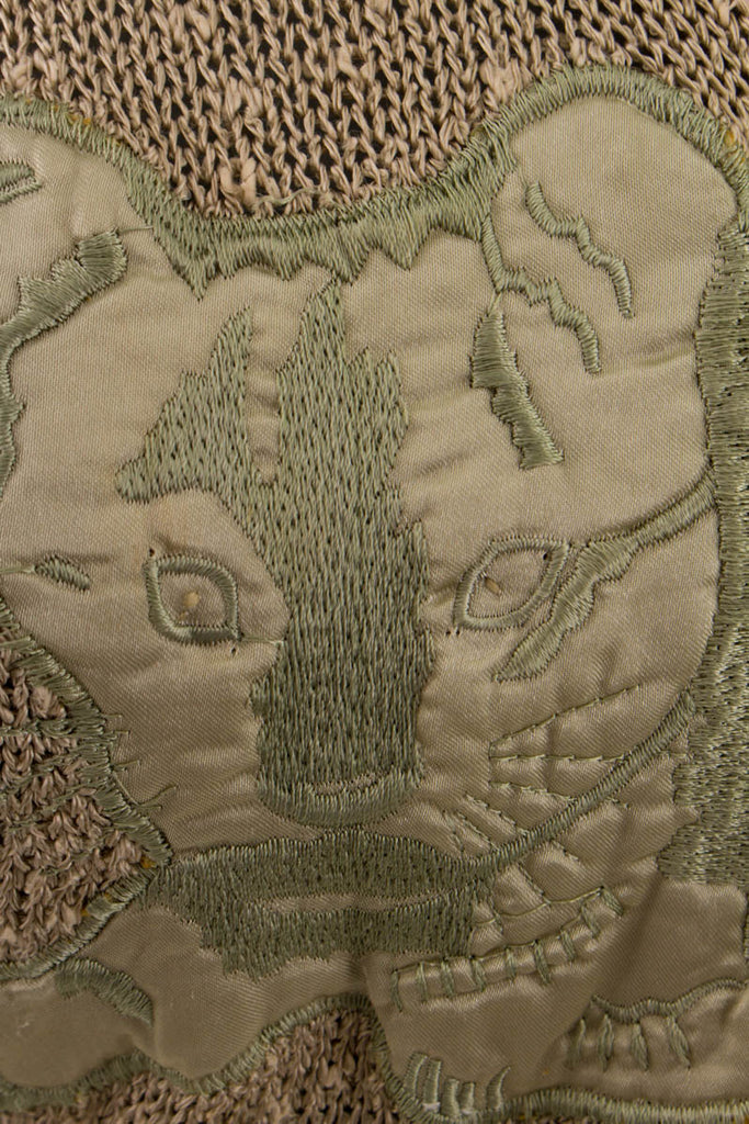 Vintage Pulli schilf Tiger 80er 90er beige Frau grün L 44-46 M 40-42 Special vintageberlin.de