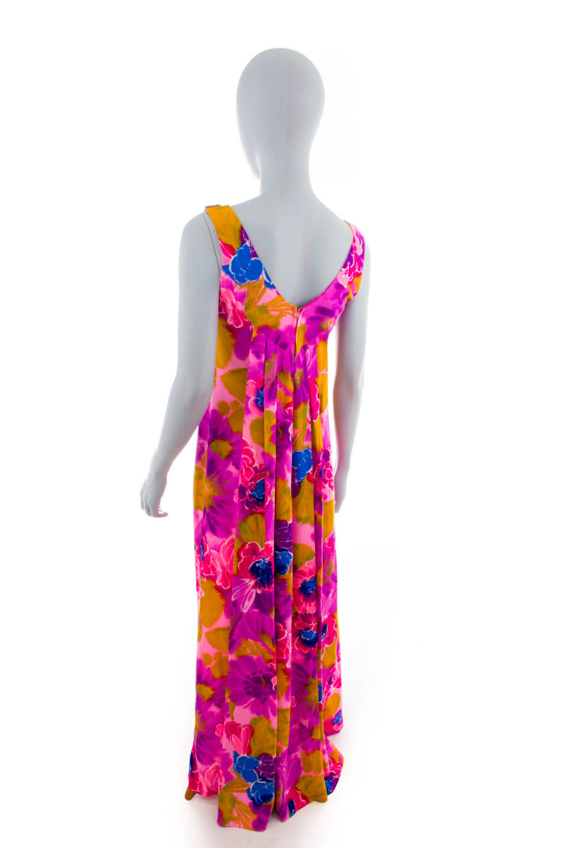 Vintage Maxikleid neon pink