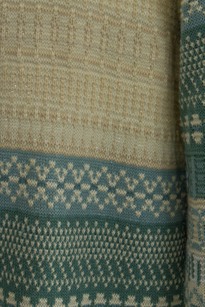 Vintage Langpulli türkis 90er beige Frau L 44-46 M 40-42 türkis vintageberlin.de