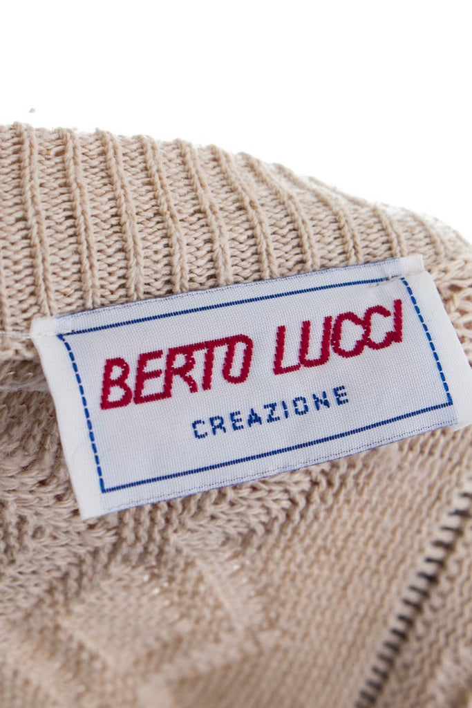 Vintage Strickjacke beige 80er 90er beige L 52-54 Mann vintageberlin.de