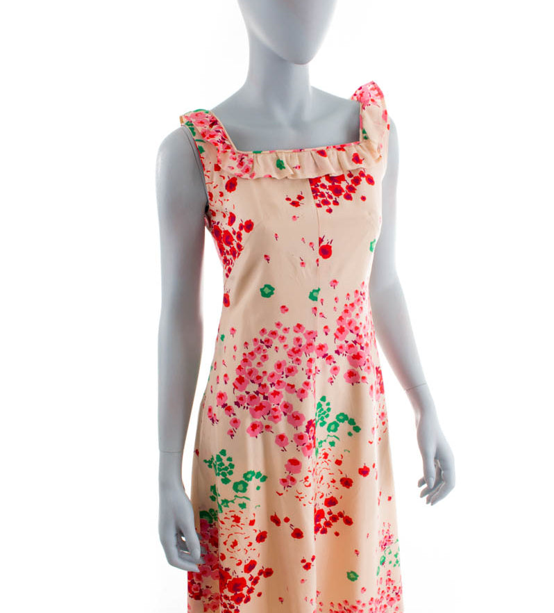 60er Jahre Sommerkleid Blumen