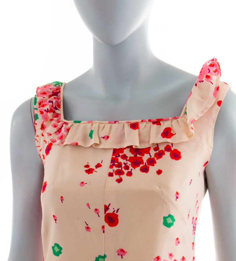60er Jahre Sommerkleid Blumen
