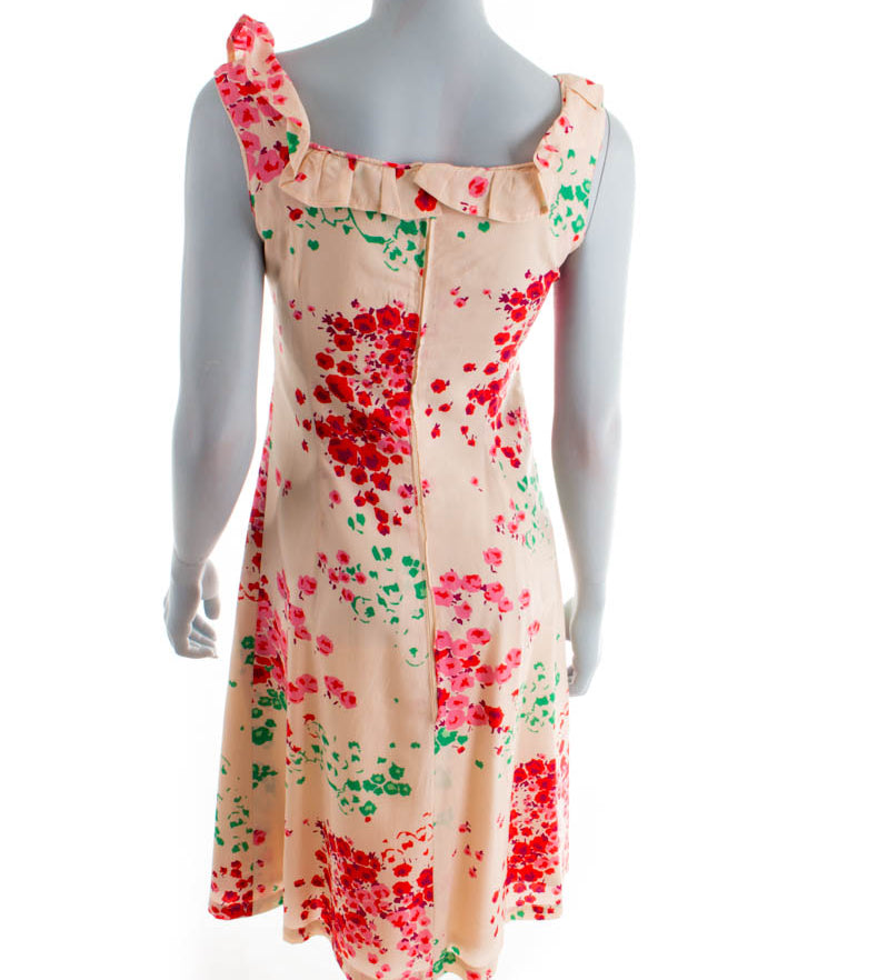 60er Jahre Sommerkleid Blumen