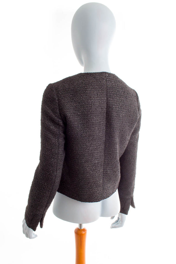 Vintage STefanel Blazer meliert 90er Designer Frau grau S 36-38 schwarz XS 32-34 vintageberlin.de
