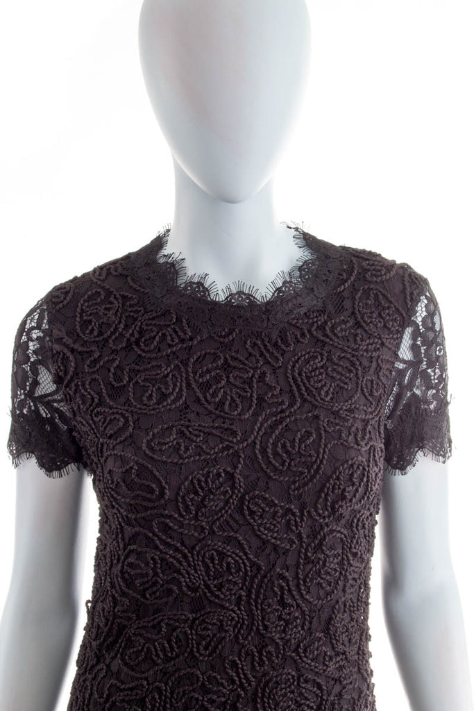 sexy Shiftkleid schwarz Spitze 90er Abendmode Disco Frau S 36-38 schwarz vintageberlin.de