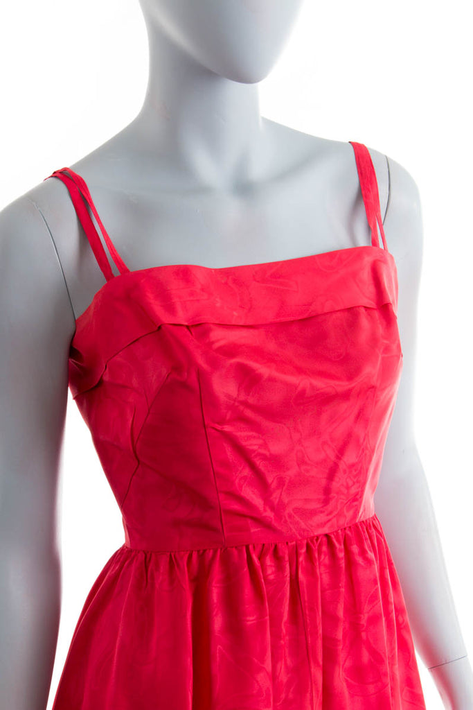 60er Jahre Taftkleid rot 50er 60er Abendmode Frau Petticoat pink real-rockabilly Rockabilly rosa rot Special XS 32-34 vintageberlin.de