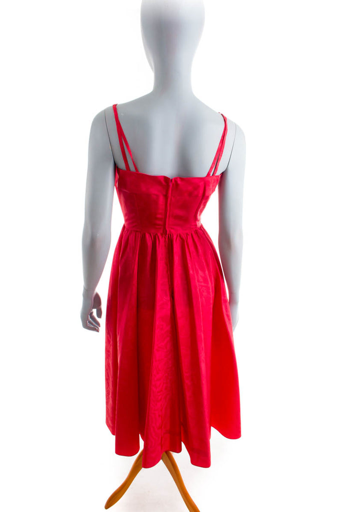 60er Jahre Taftkleid rot 50er 60er Abendmode Frau Petticoat pink real-rockabilly Rockabilly rosa rot Special XS 32-34 vintageberlin.de