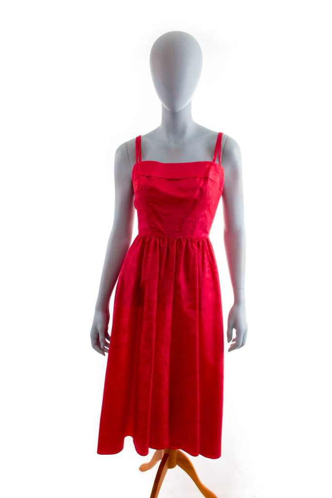 60er Jahre Taftkleid rot 50er 60er Abendmode Frau Petticoat pink real-rockabilly Rockabilly rosa rot Special XS 32-34 vintageberlin.de