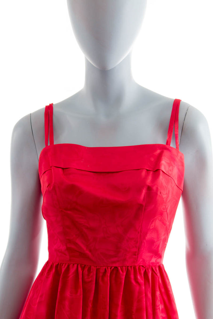 60er Jahre Taftkleid rot 50er 60er Abendmode Frau Petticoat pink real-rockabilly Rockabilly rosa rot Special XS 32-34 vintageberlin.de