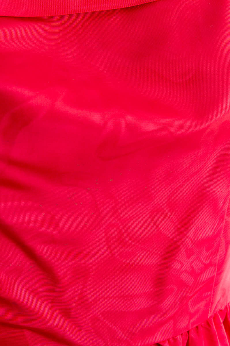 60er Jahre Taftkleid rot