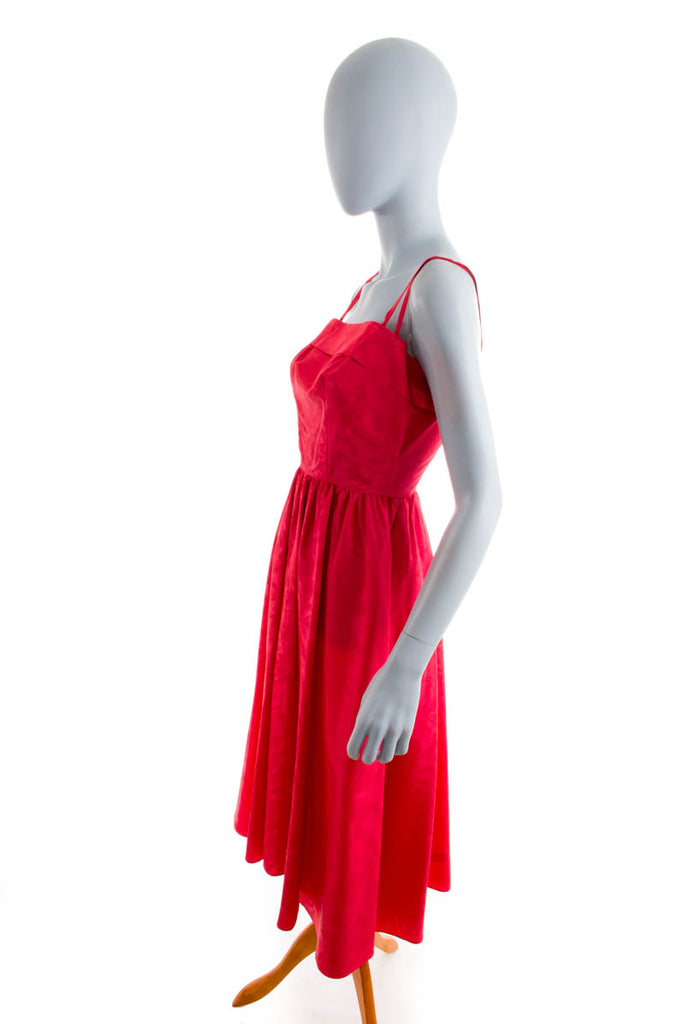 60er Jahre Taftkleid rot 50er 60er Abendmode Frau Petticoat pink real-rockabilly Rockabilly rosa rot Special XS 32-34 vintageberlin.de