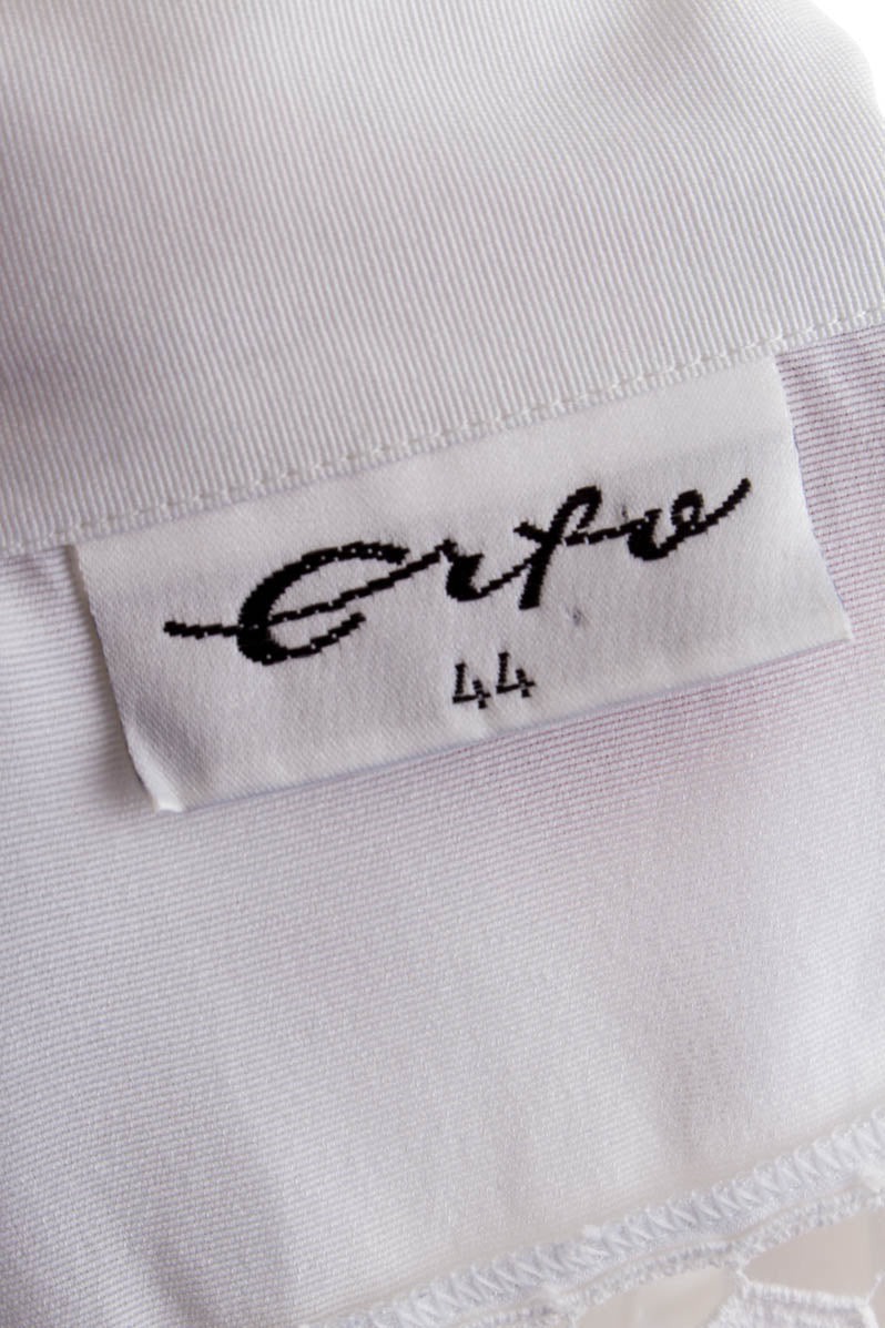 Vintage Bluse weiß Spitzeneinsatz