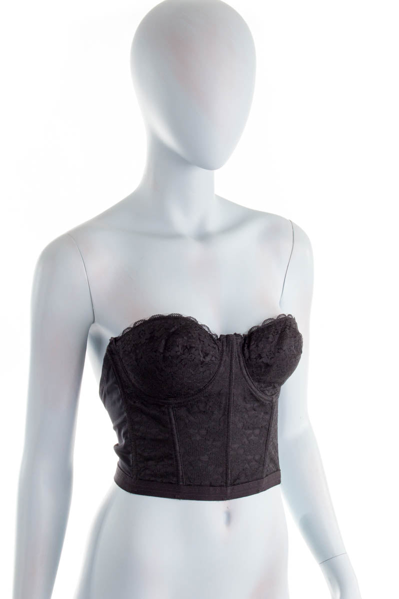 Vintage Korsage Nylon schwarz NOS