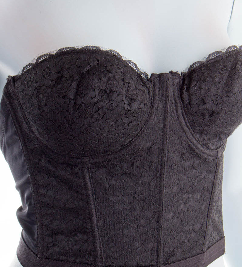 Vintage Korsage Nylon schwarz NOS