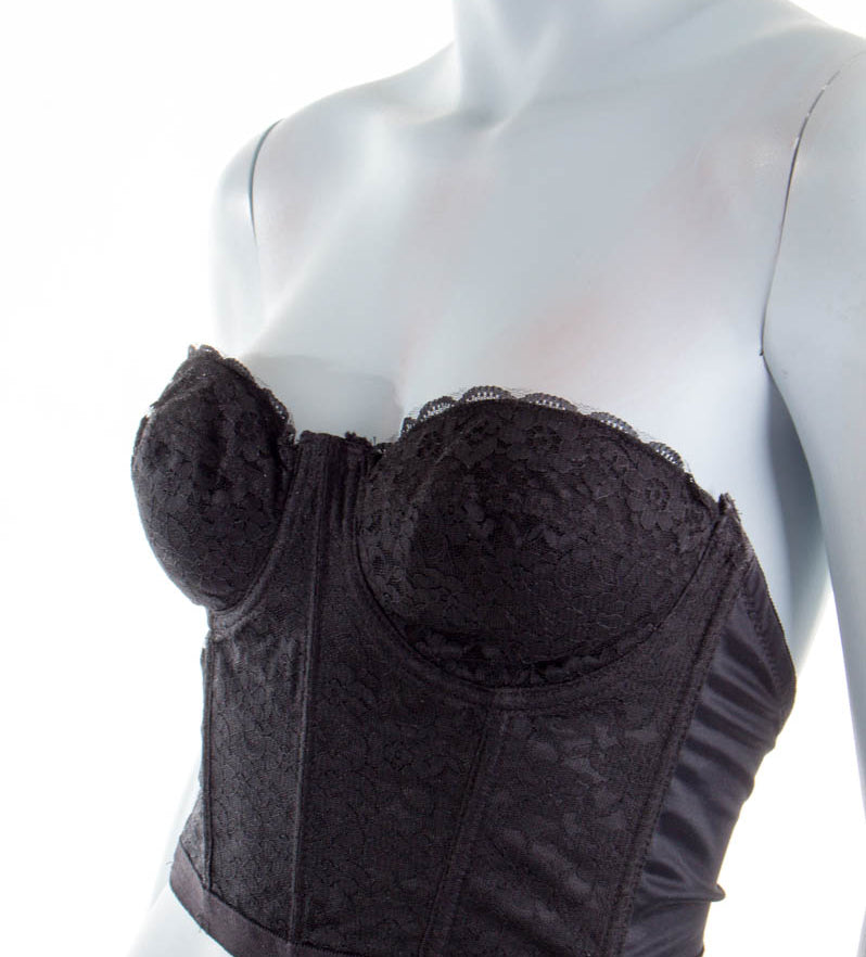 Vintage Korsage Nylon schwarz NOS