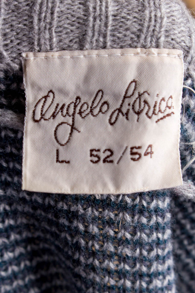 Pullover grau blau Wollmix 80er 90er blau Dandy grau L 52-54 Mann vintageberlin.de