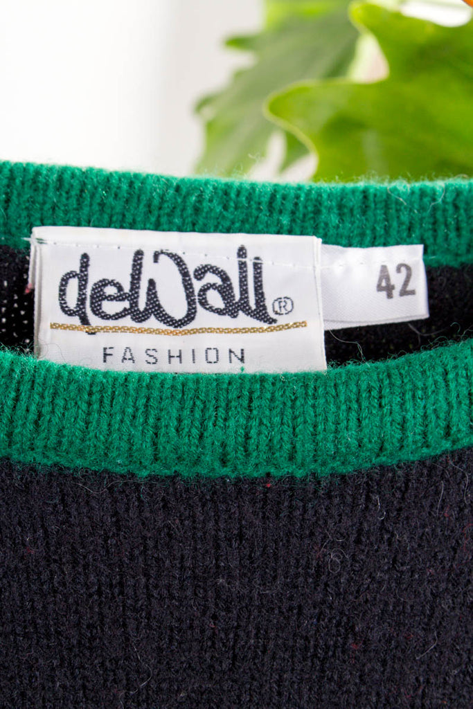 90er Jahre Pulli Wollmix 80er 90er bunt Disco Frau M 40-42 Sekretärin vintageberlin.de