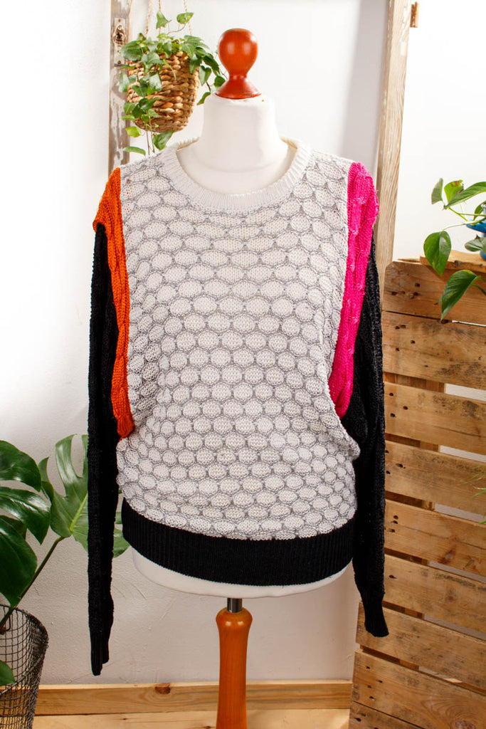 Vintage Escada Pulli Leinen Default Title 90er bunt Designer Frau M 40-42 Special vintageberlin.de