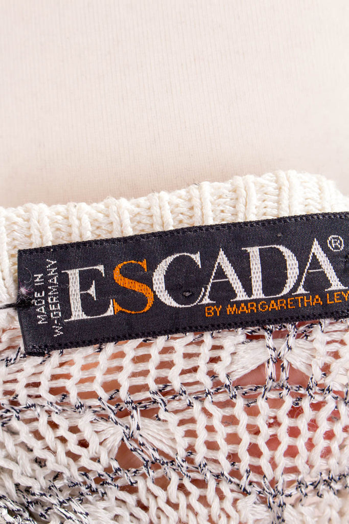 Vintage Escada Pulli Leinen 90er bunt Designer Frau M 40-42 Special vintageberlin.de