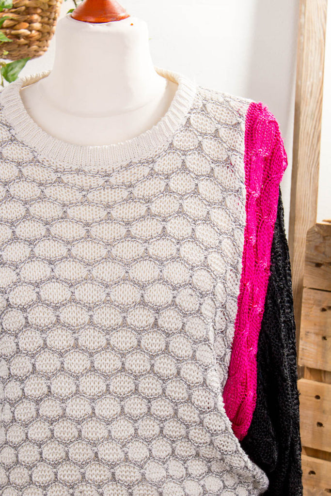 Vintage Escada Pulli Leinen 90er bunt Designer Frau M 40-42 Special vintageberlin.de