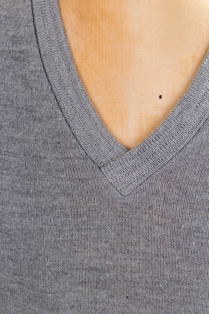 Vintage Pullunder grau Wolle 60er 70er Dandy grau Mann Rockabilly S 44-46 vintageberlin.de