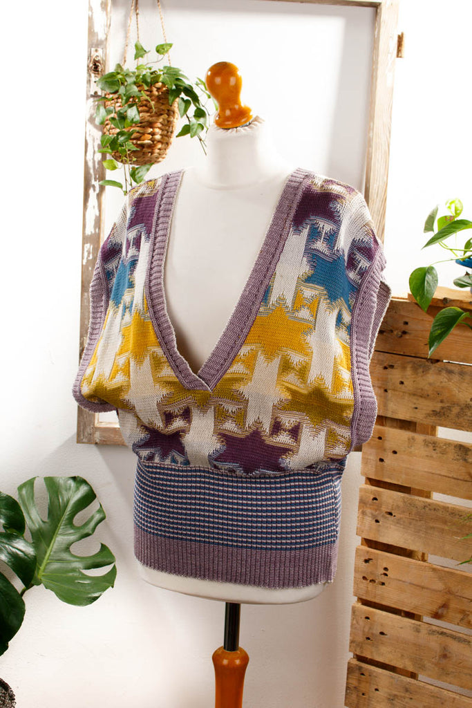 Boho Westover Pullunder Baumwolle Default Title 80er 90er Boho bunt Frau Hippie M 40-42 S 36-38 Special vintageberlin.de