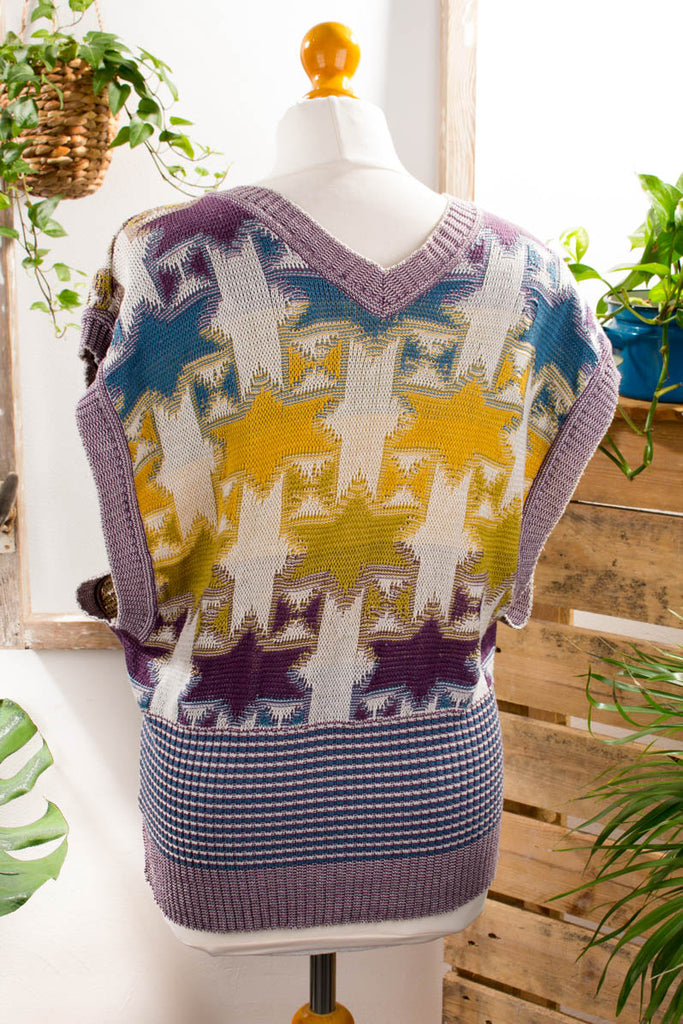 Boho Westover Pullunder Baumwolle 80er 90er Boho bunt Frau Hippie M 40-42 S 36-38 Special vintageberlin.de