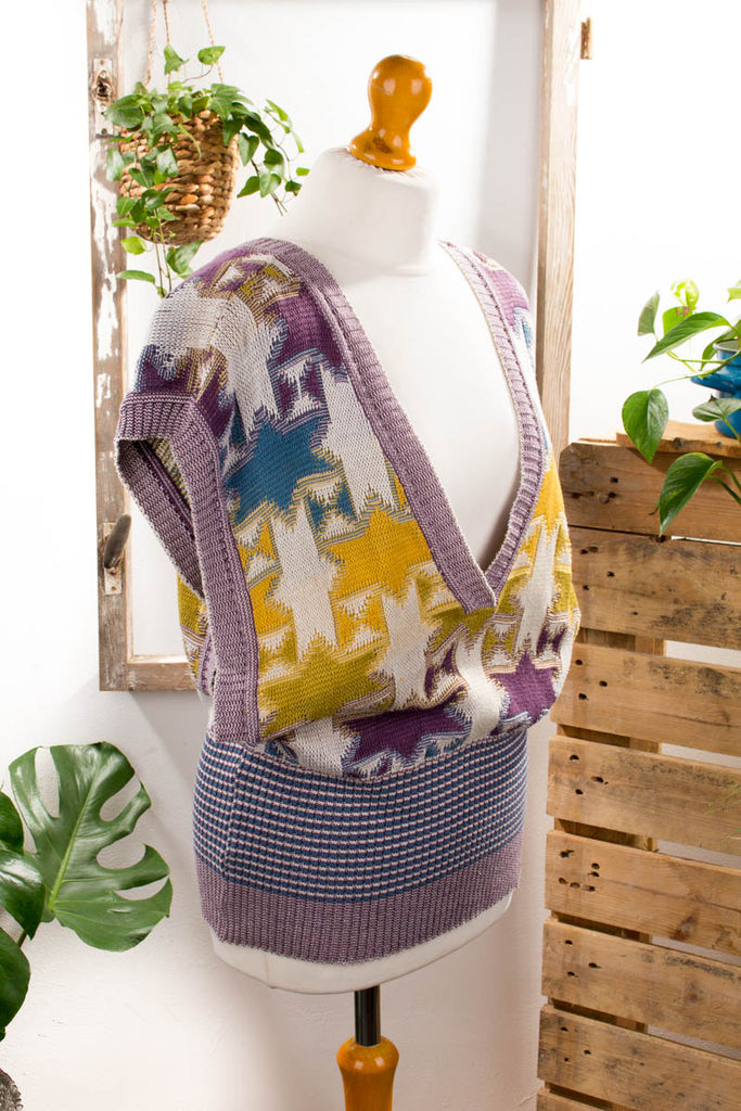 Boho Westover Pullunder Baumwolle 80er 90er Boho bunt Frau Hippie M 40-42 S 36-38 Special vintageberlin.de