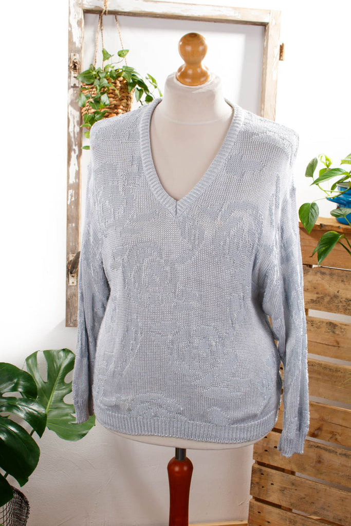 Vikosepulli silbergrau Default Title 90er Frau grau M 40-42 silber vintageberlin.de